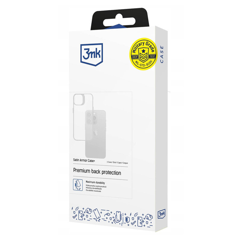 Husa iPhone 17 Pro 3mk Armor Case, transparenta