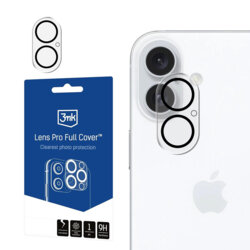 Folie iPhone 17 3mk Lens Pro Full Cover, negru/transparenta