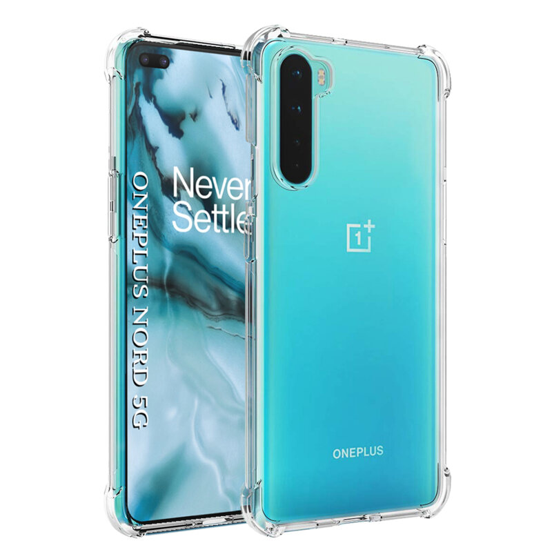 Husa OnePlus Nord 5G Techsuit Shockproof Clear Silicone, transparenta