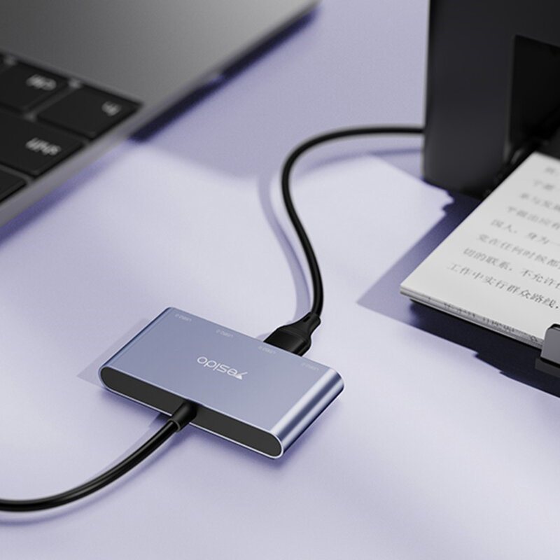 Docking Station USB la 4x USB Yesido, 480Mbps, 15cm, HB12