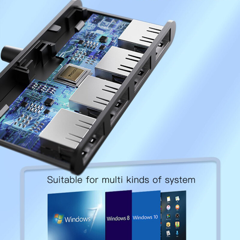 Docking Station USB la 4x USB Yesido, 480Mbps, 15cm, HB12