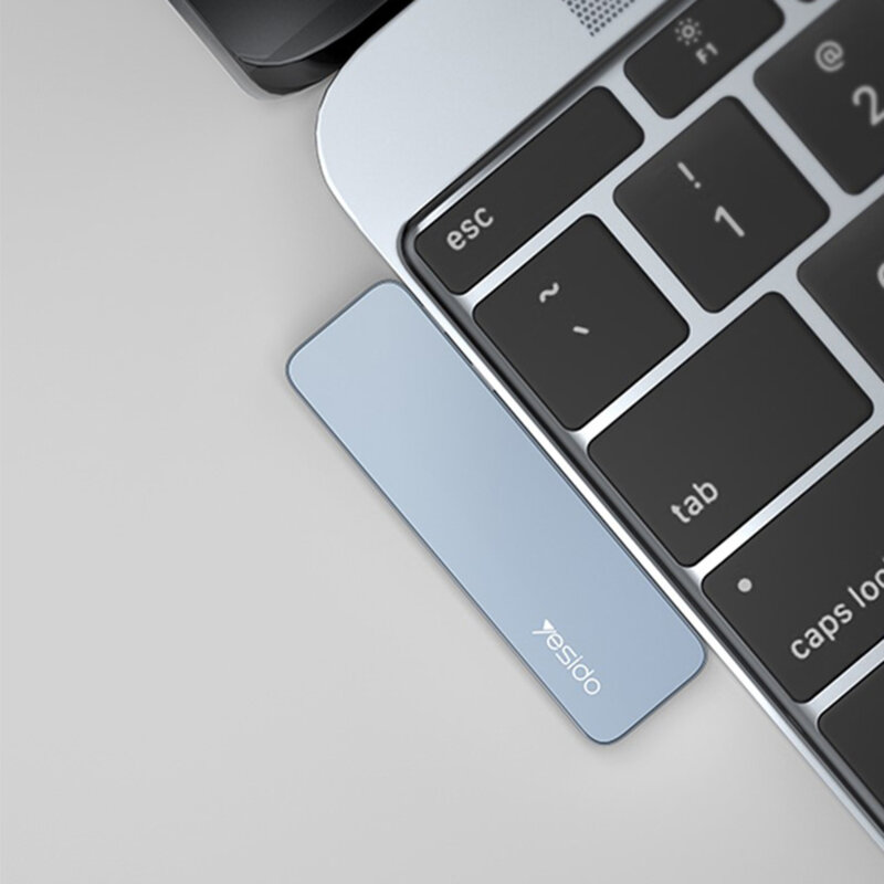 Hub 2x Type-C la 3x USB, USB-C, SD/TF, 5Gbps Yesido, HB10