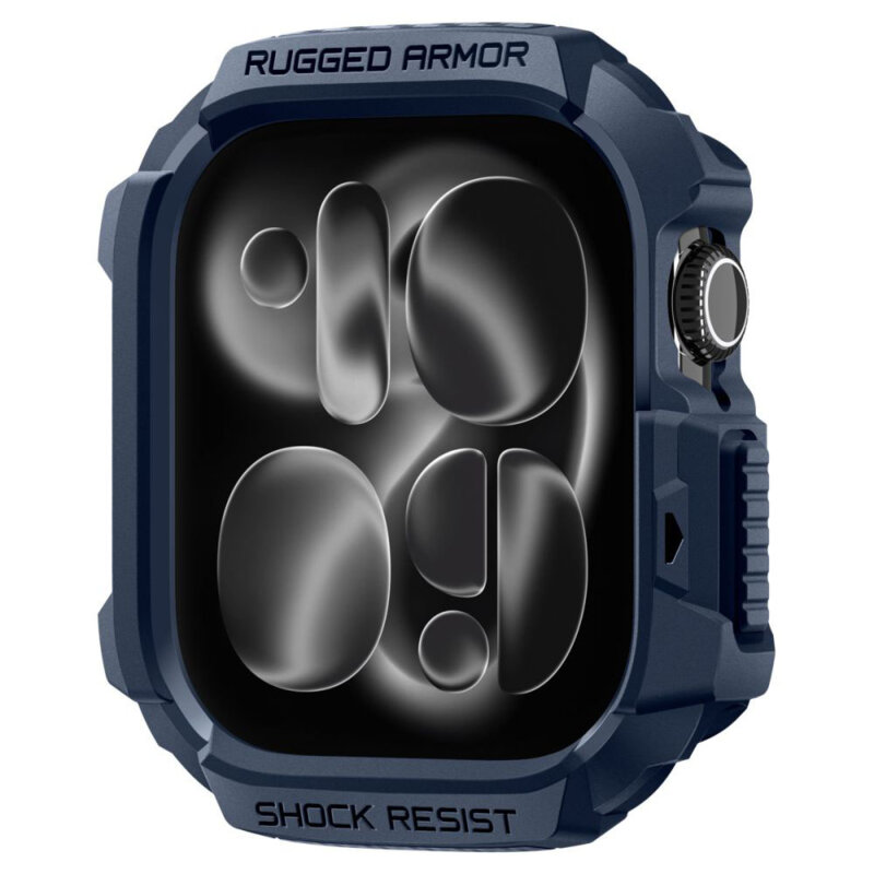 Husa Apple Watch 10 42mm Spigen Rugged Armor V2, bleumarin