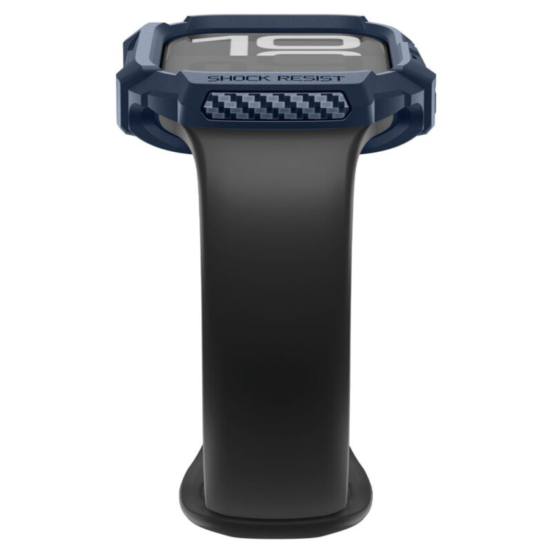 Husa Apple Watch 10 42mm Spigen Rugged Armor V2, bleumarin