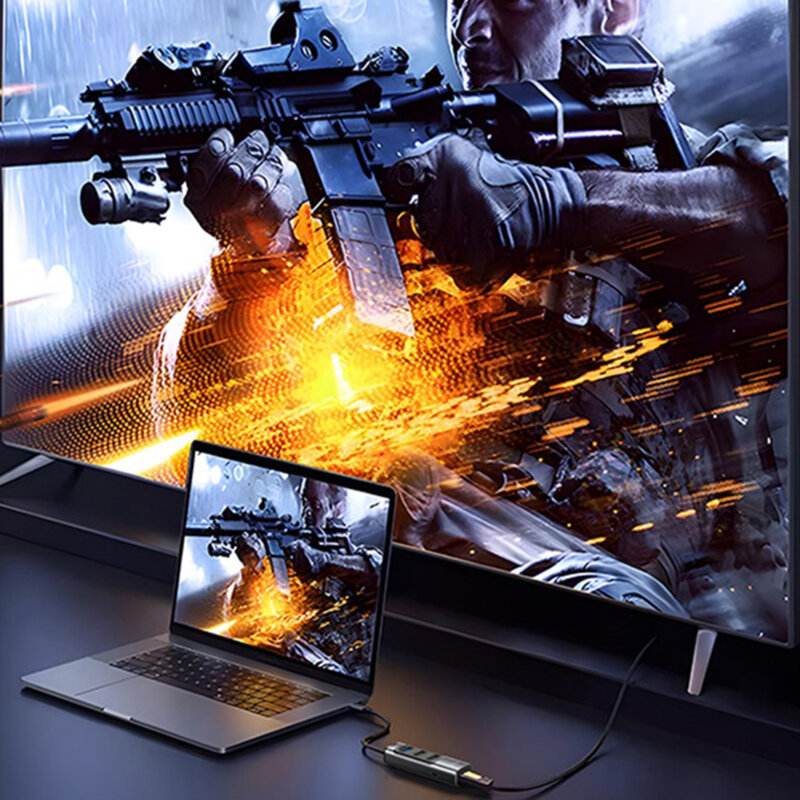 Hub Type-C la USB, USB-C, HDMI, PD100W, 4K, 5in1 Yesido, HB22