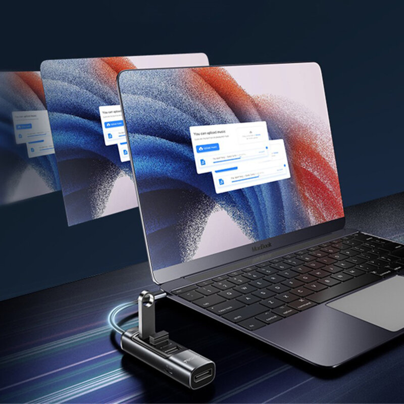 Hub Type-C la USB, USB-C, DP, PD100W, 4K, 5in1 Yesido, HB23