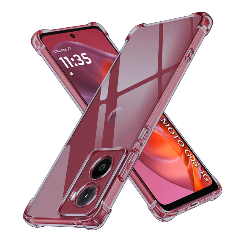 Husa Motorola Moto G05 Techsuit Shockproof Clear Silicone, fumuriu