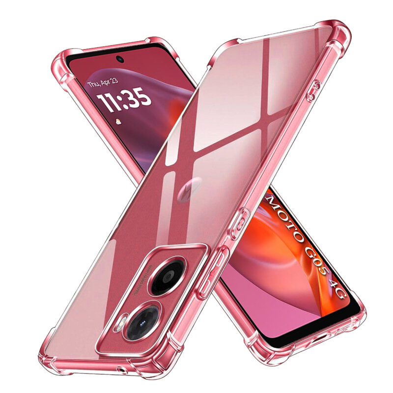 Husa Motorola Moto G05 Techsuit Shockproof Clear Silicone, transparenta