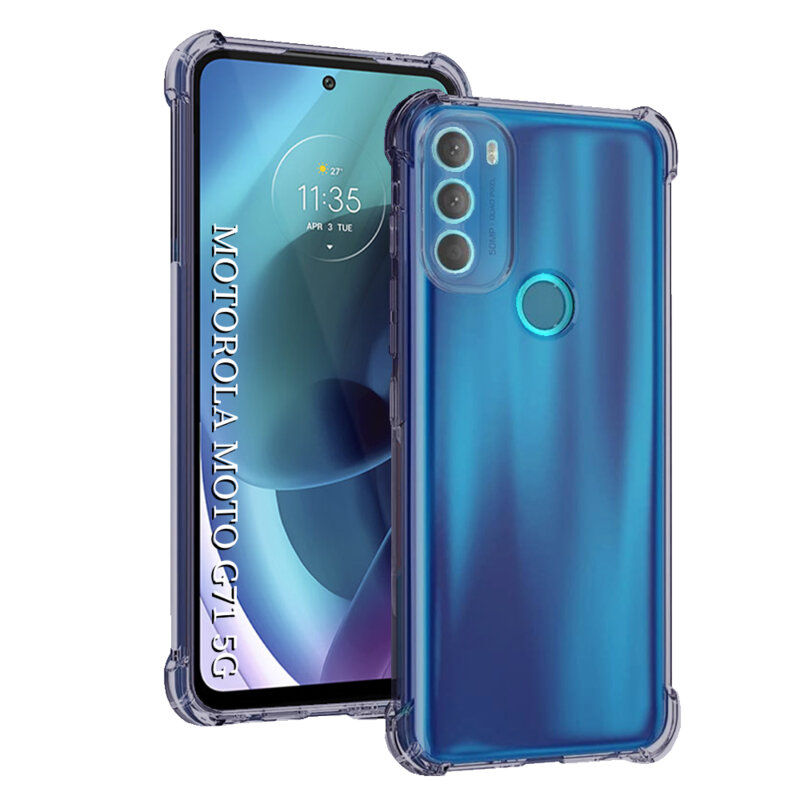 Husa Motorola Moto G71 5G Techsuit Shockproof Clear Silicone, fumuriu