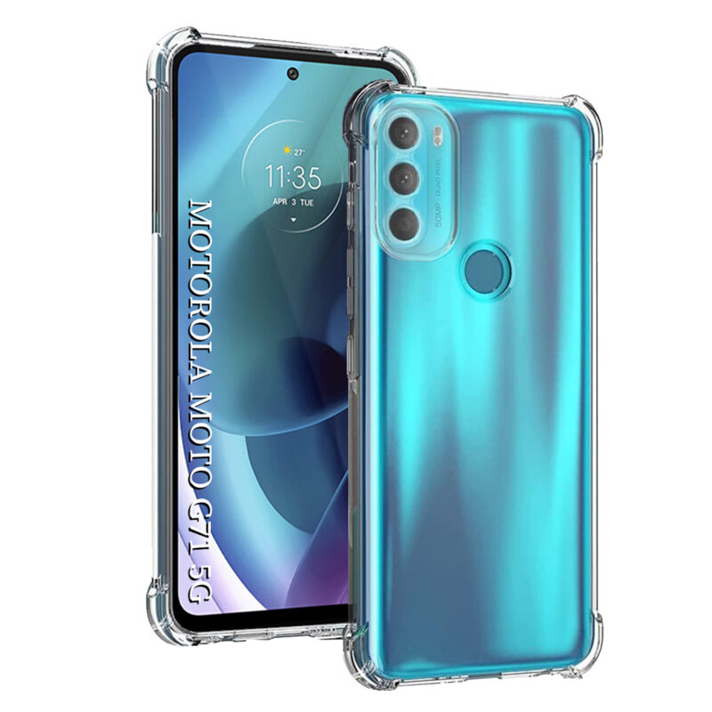 Husa Motorola Moto G71 5G Techsuit Shockproof Clear Silicone, transparenta