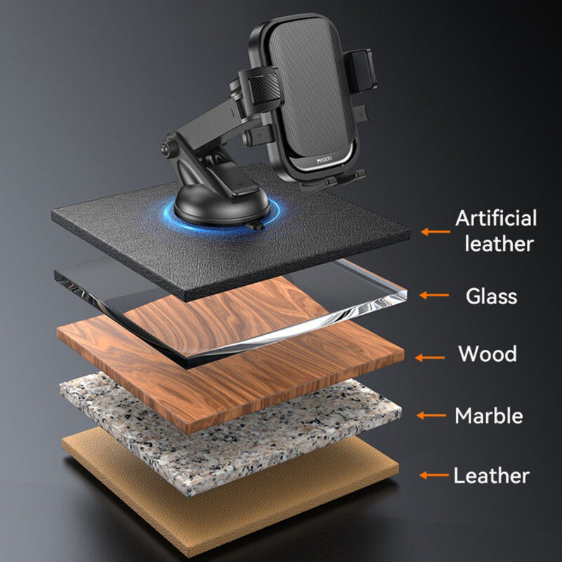 Suport auto pentru telefon 2in1, bord/parbriz, 360 Yesido C267