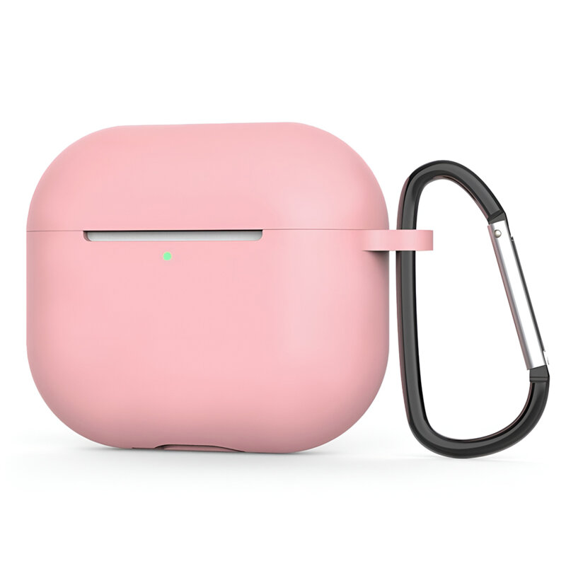 Husa AirPods 4 Techsuit Silicone Case, roz inchis