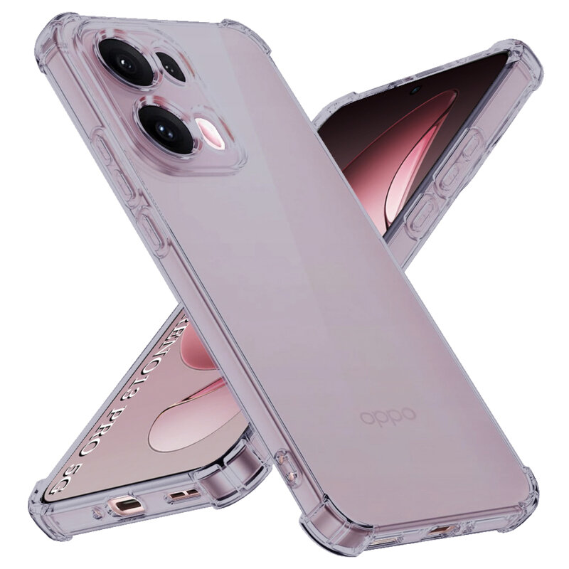Husa Oppo Reno13 Pro Techsuit Shockproof Clear Silicone, fumuriu