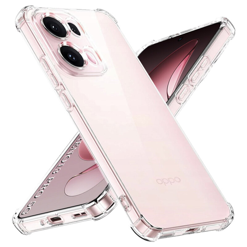 Husa Oppo Reno13 Pro Techsuit Shockproof Clear Silicone, transparenta