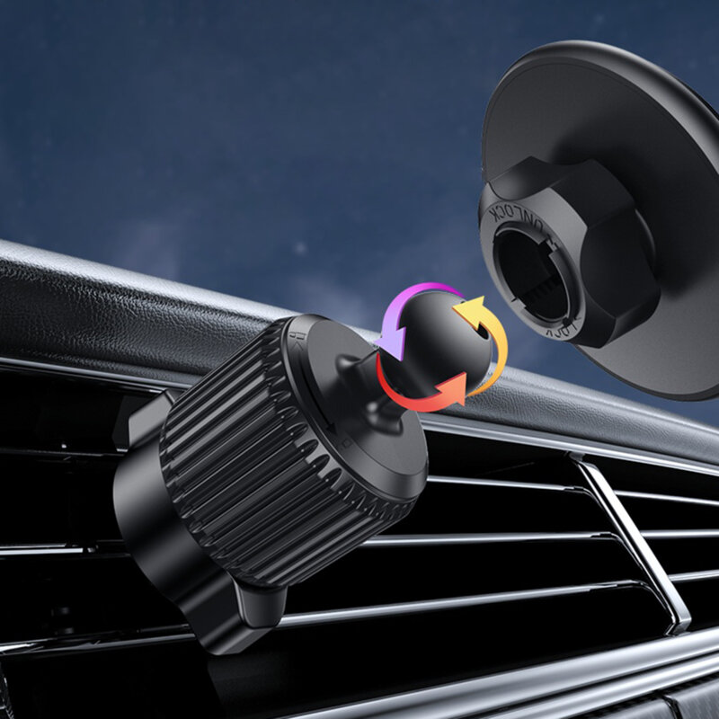 Suport auto magnetic pentru ventilatie, Barb Lock Yesido C252