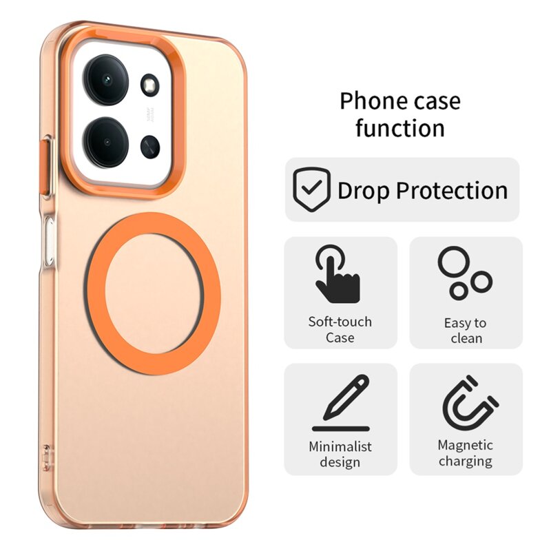 Husa Xiaomi Poco C85 4G Techsuit CandyCase MagSafe, portocaliu