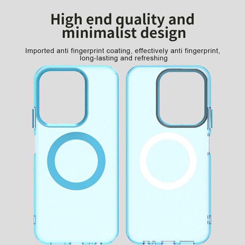 Husa Xiaomi Redmi 15C 4G Techsuit CandyCase MagSafe, albastru