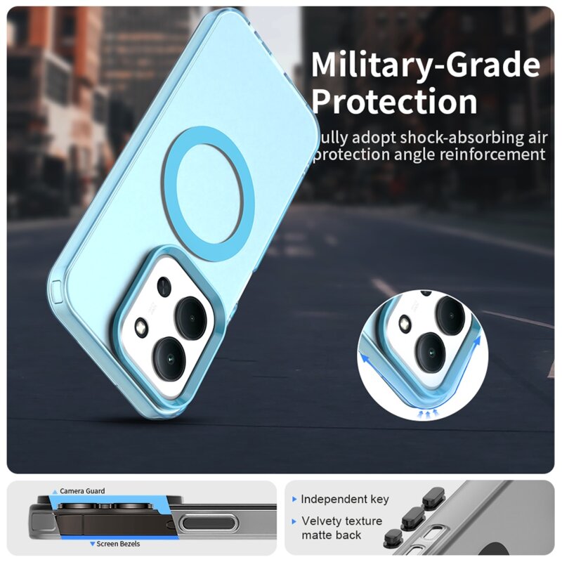 Husa Xiaomi Poco C85 4G Techsuit CandyCase MagSafe, albastru