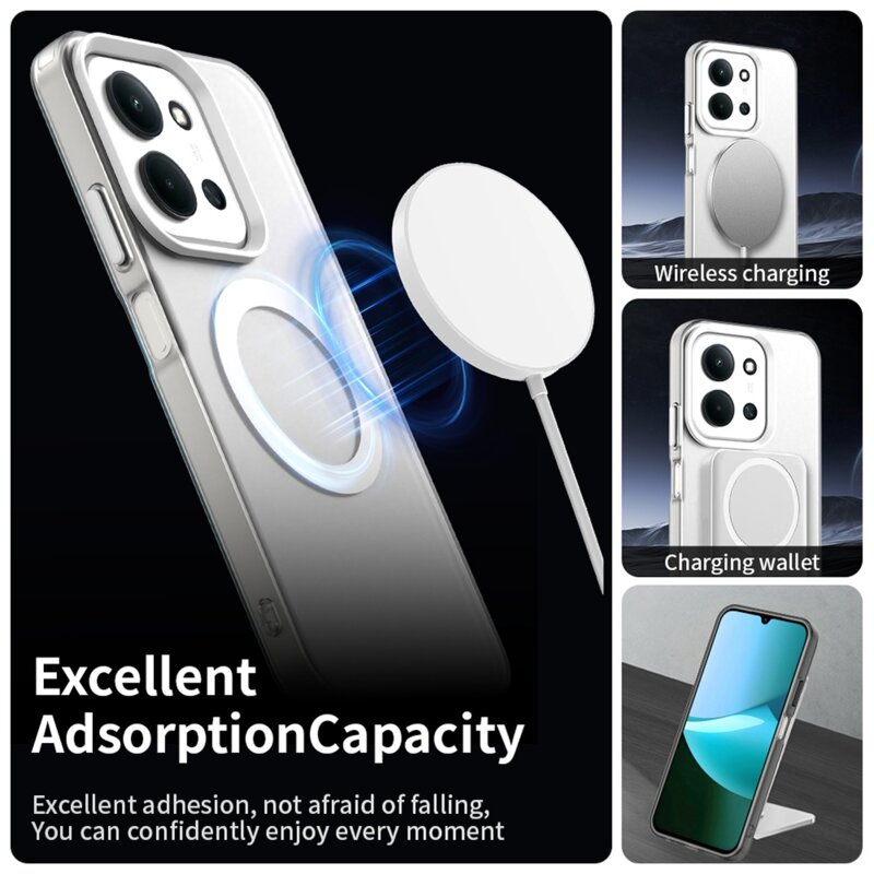 Husa Xiaomi Redmi 15C 5G Techsuit CandyCase MagSafe, alb