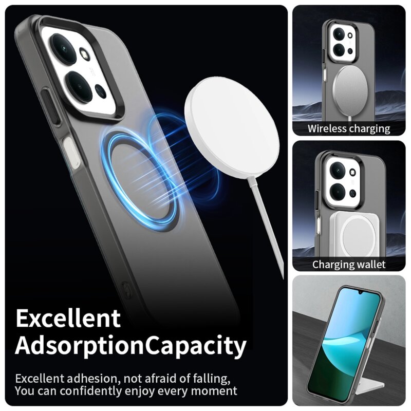 Husa Xiaomi Redmi 15C 4G Techsuit CandyCase MagSafe, negru