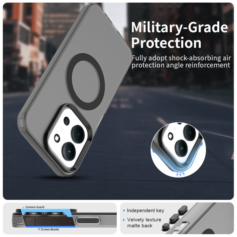 Husa Xiaomi Redmi 15C 5G Techsuit CandyCase MagSafe, negru