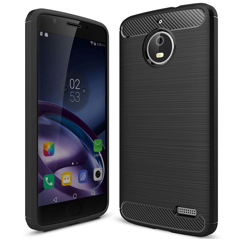 Husa Motorola Moto E4 TPU Carbon Negru