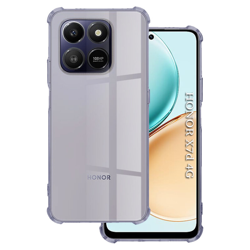 Husa Honor X7d 4G Techsuit Shockproof Clear Silicone, fumuriu