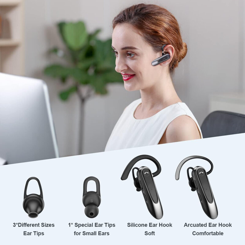 Casca Bluetooth cu microfon premium Techsuit AirTalk CB2, negru