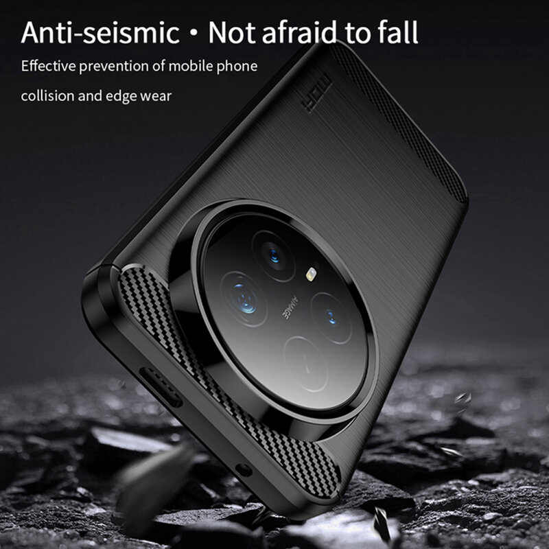 Husa Honor Magic8 Pro Techsuit Carbon Silicone, negru