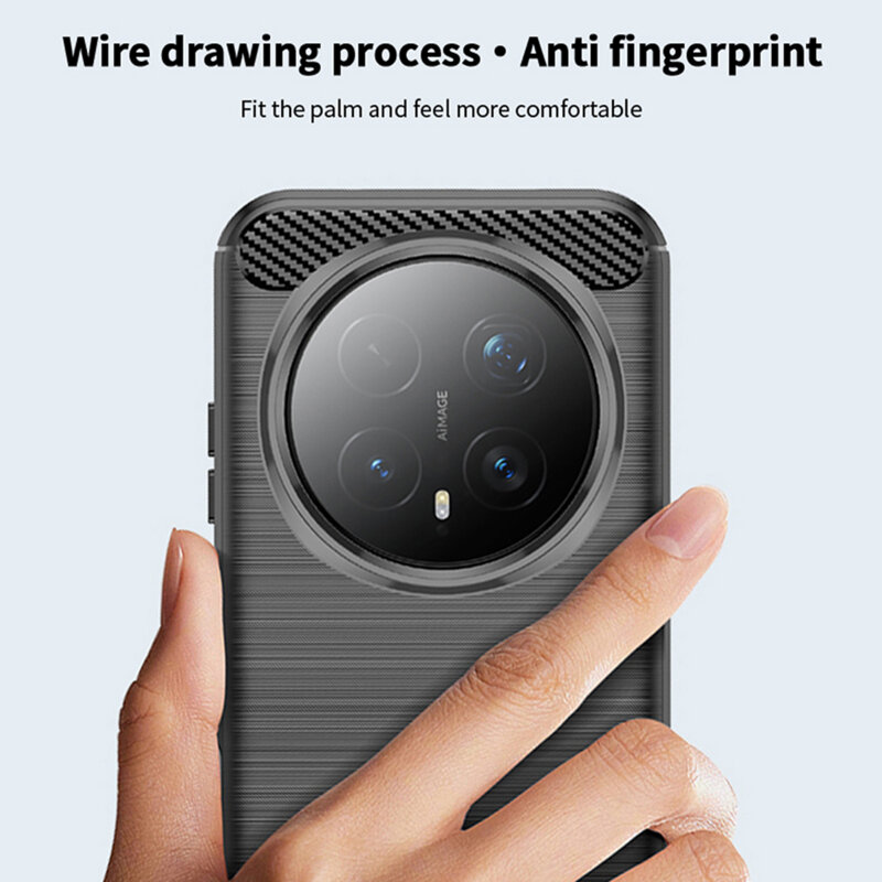 Husa Honor Magic8 Pro Techsuit Carbon Silicone, negru