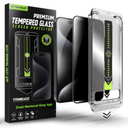 Folie iPhone 16 Techsuit TitanGlass FullCover, privacy