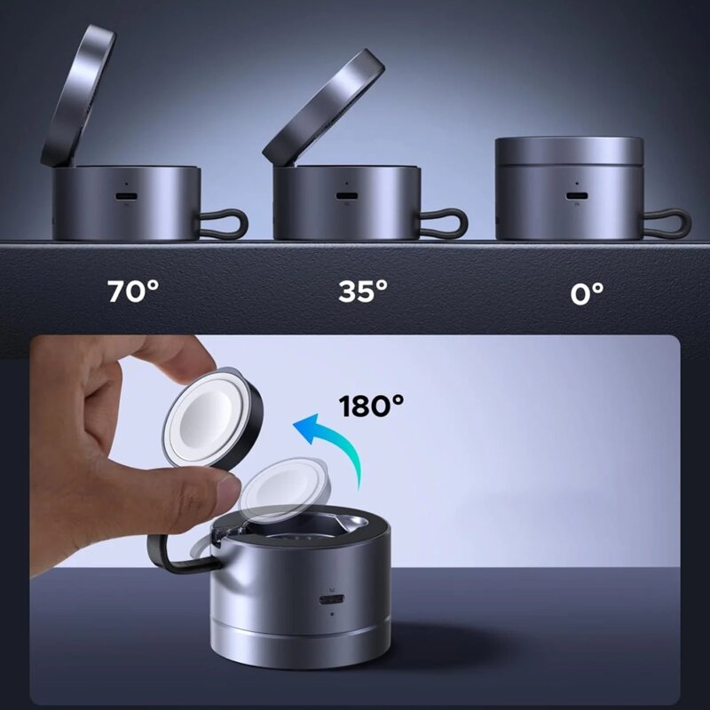 Incarcator wireless MagSafe Qi2 3in1 Ugreen, 25W, gri, 65148