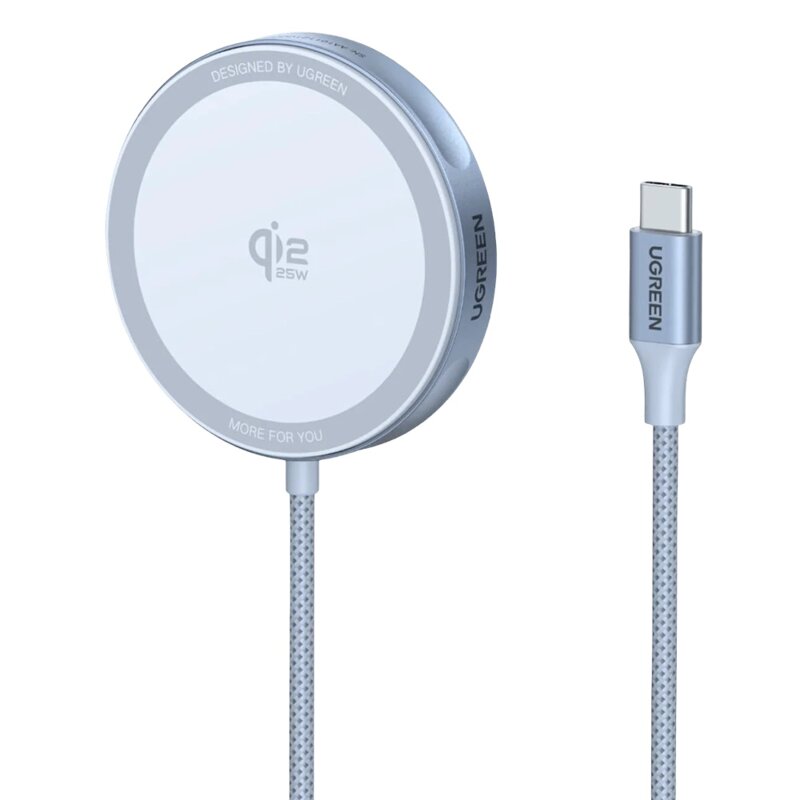 Incarcator wireless MagSafe Qi2, 25W Ugreen, bleu, 55959