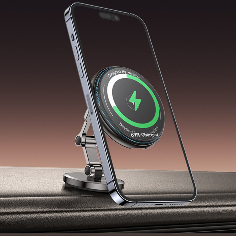 Suport auto magnetic pentru bord, 15W Yesido C306