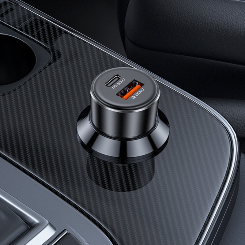 Incarcator auto cu carcasa aluminiu 50W Yesido Y64, negru