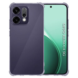Husa Oppo Reno14 Techsuit Shockproof Clear Silicone, fumuriu