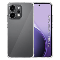 Husa Oppo Reno14 Pro Techsuit Shockproof Clear Silicone, transparenta
