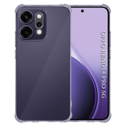 Husa Oppo Reno14 Pro Techsuit Shockproof Clear Silicone, fumuriu