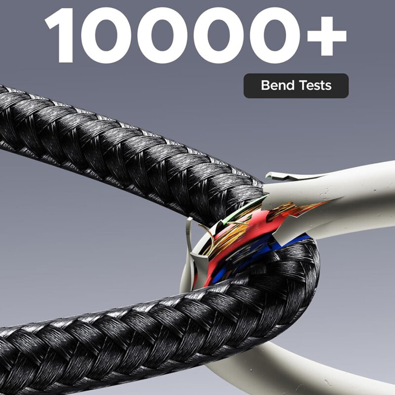 Cablu Type-C cu display LED Ugreen, 240W, 5A, 1m, gri, 65866