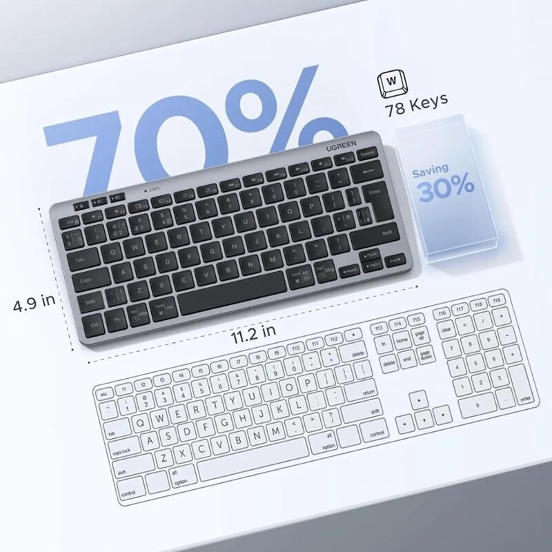 Mini tastatura wireless Bluetooth 5.3 Ugreen, 75049, negru