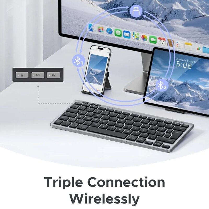 Mini tastatura wireless Bluetooth 5.3 Ugreen, 75049, negru