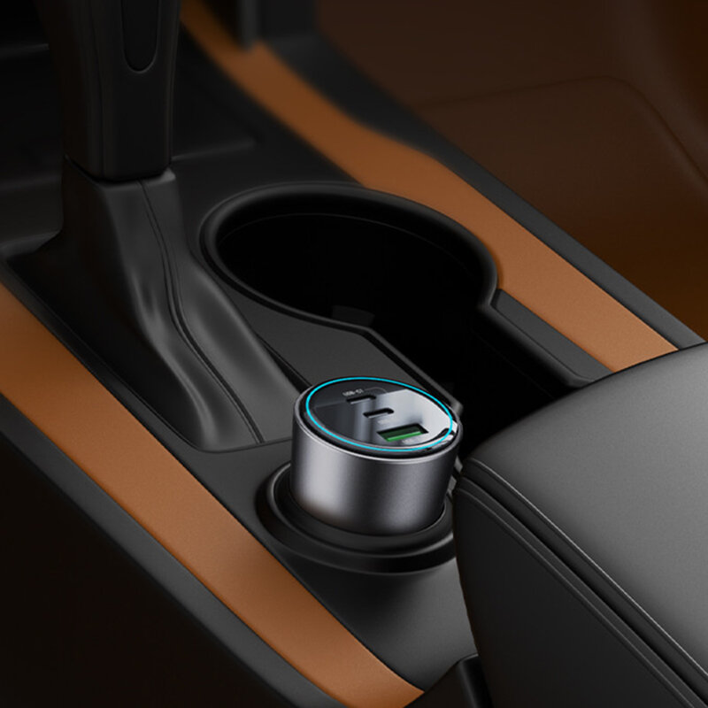 Incarcator auto bricheta 2x tip c, USB-A, 200W, Yesido Y59