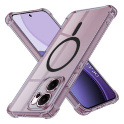 Husa Oppo Reno14 F Techsuit Shockproof Clear Silicone MagSafe, fumuriu