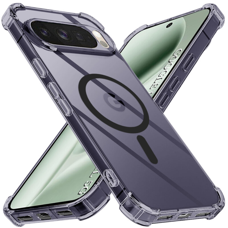 Husa Google Pixel 10 Pro XL Techsuit Shockproof Clear Silicone MagSafe, fumuriu