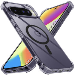 Husa Google Pixel 10 Techsuit Shockproof Clear Silicone MagSafe, fumuriu