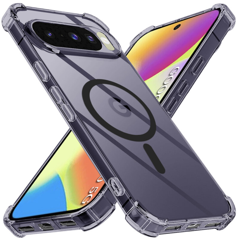 Husa Google Pixel 10 Techsuit Shockproof Clear Silicone MagSafe, fumuriu