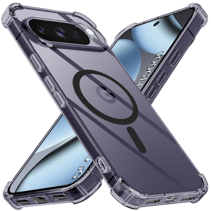 Husa Google Pixel 10 Pro Techsuit Shockproof Clear Silicone MagSafe, fumuriu