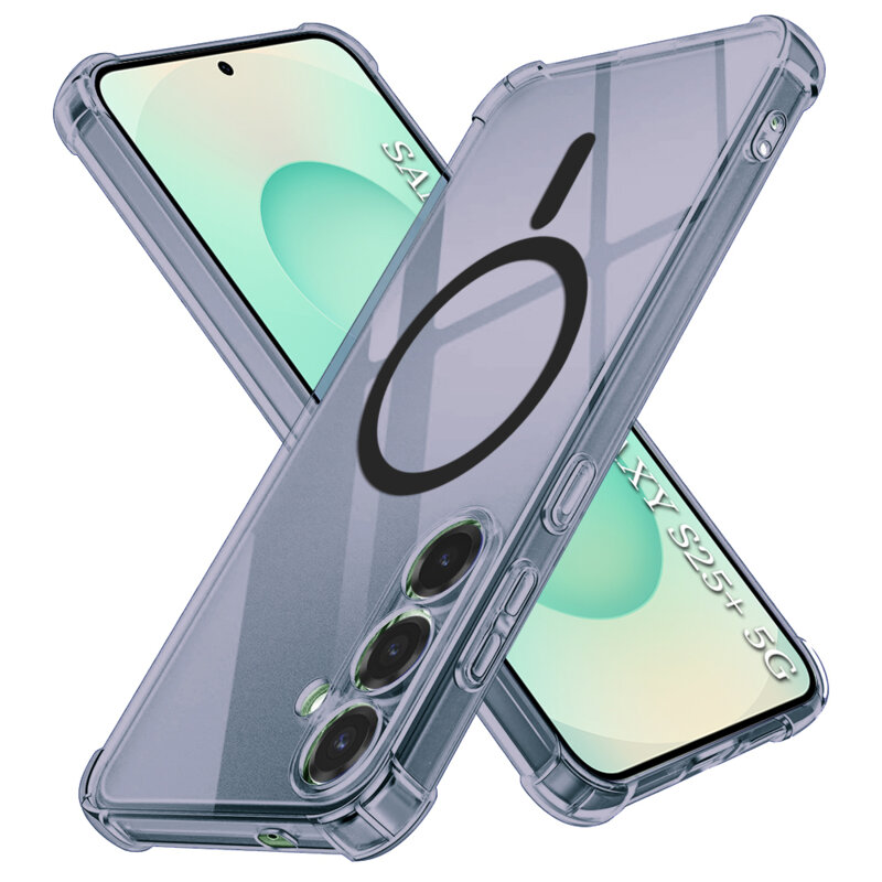 Husa Samsung Galaxy S25 Plus Techsuit Shockproof Clear Silicone MagSafe, fumuriu