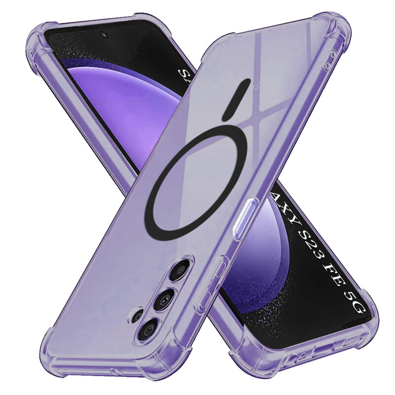 Husa Samsung Galaxy S23 FE Techsuit Shockproof Clear Silicone MagSafe, fumuriu