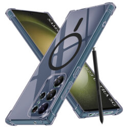 Husa Samsung Galaxy S23 Ultra Techsuit Shockproof Clear Silicone MagSafe, fumuriu